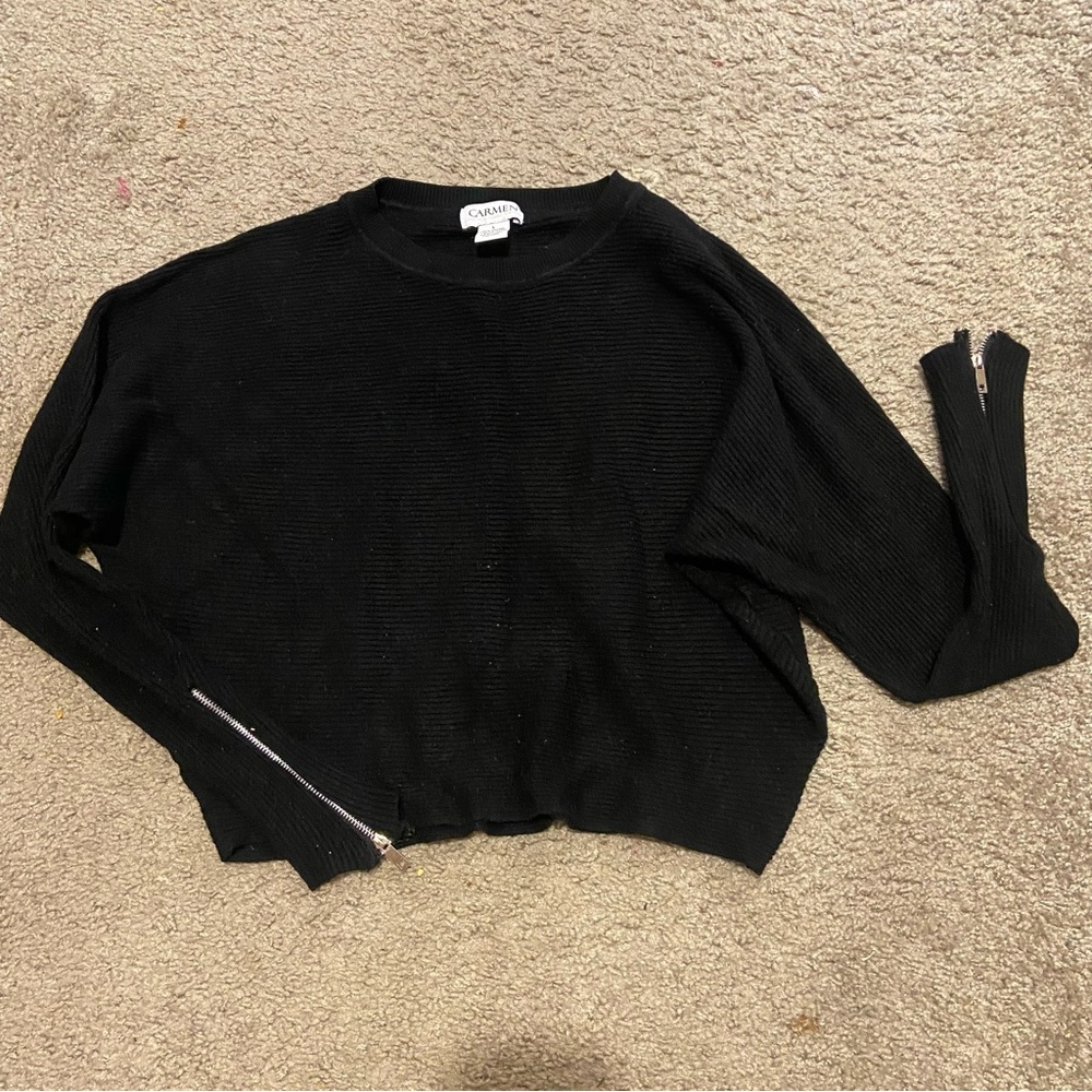 Carmen Marc Valvo Black Women's Sweater
